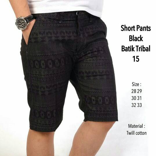 harga celana pendek pria hitam motif batik tribal 15 id harga celana pendek pria hitam motif batik tribal 15 id