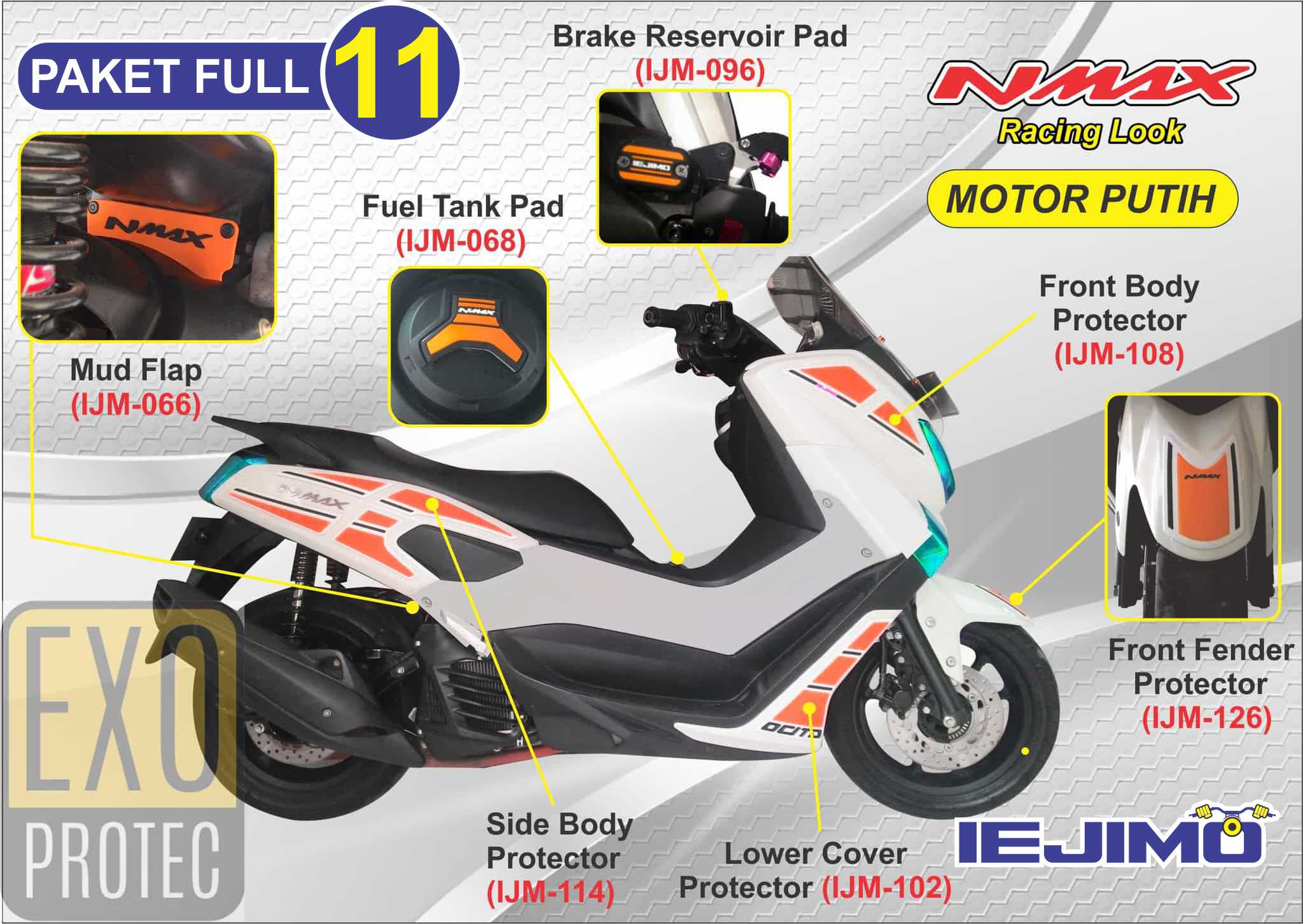 Jual Aksesoris Nmax Paket Body Protector Nmax Stiker Yamaha