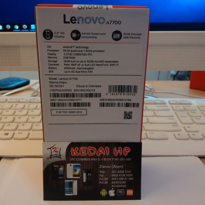 Lenovo A7700 55 2gb16gb 4g Lte Hitam Free Mmc 16gb Jelly Case Lenovo ... - Jual LENOVO A7700 .