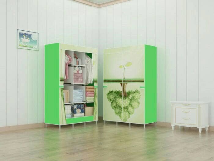 Rak Lemari Pakaian Jumbo Serbaguna Rack Baju Penyimpanan Rumah Tangga