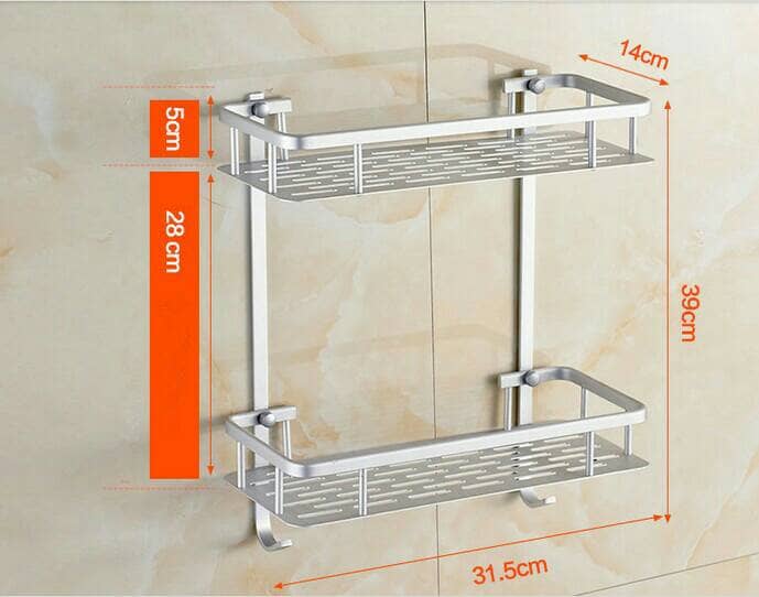 Rack Dinding Penyimpanan Serbaguna Furniture Kamar Mandi Rak Alumunium