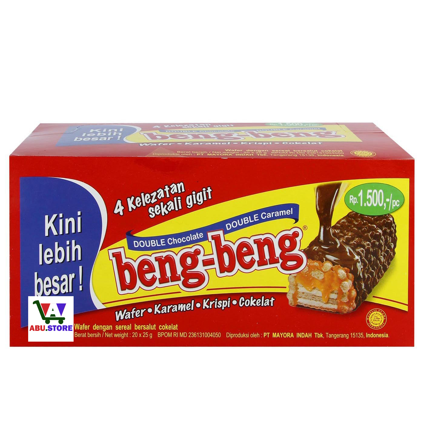 Jual Beng beng Wafer Coklat 1Box 20 Pcs Abu Store Tokopedia Source · Beng Beng Biskuit