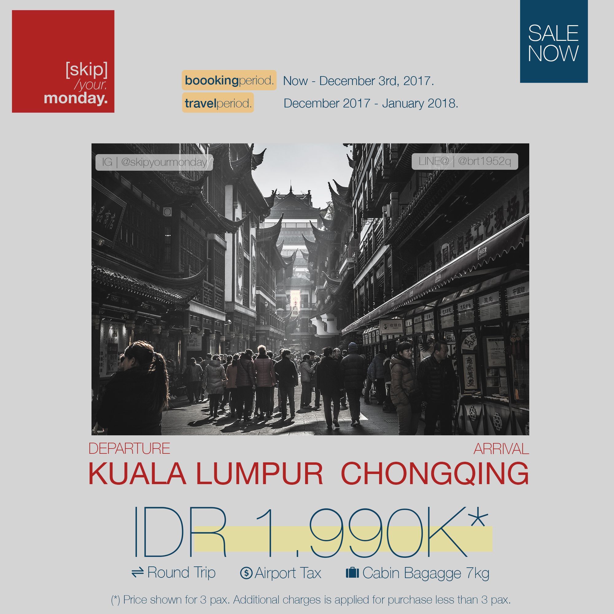Tiket Pesawat Air Asia Promo | PP KL - CHONGQING | Free Bagasi