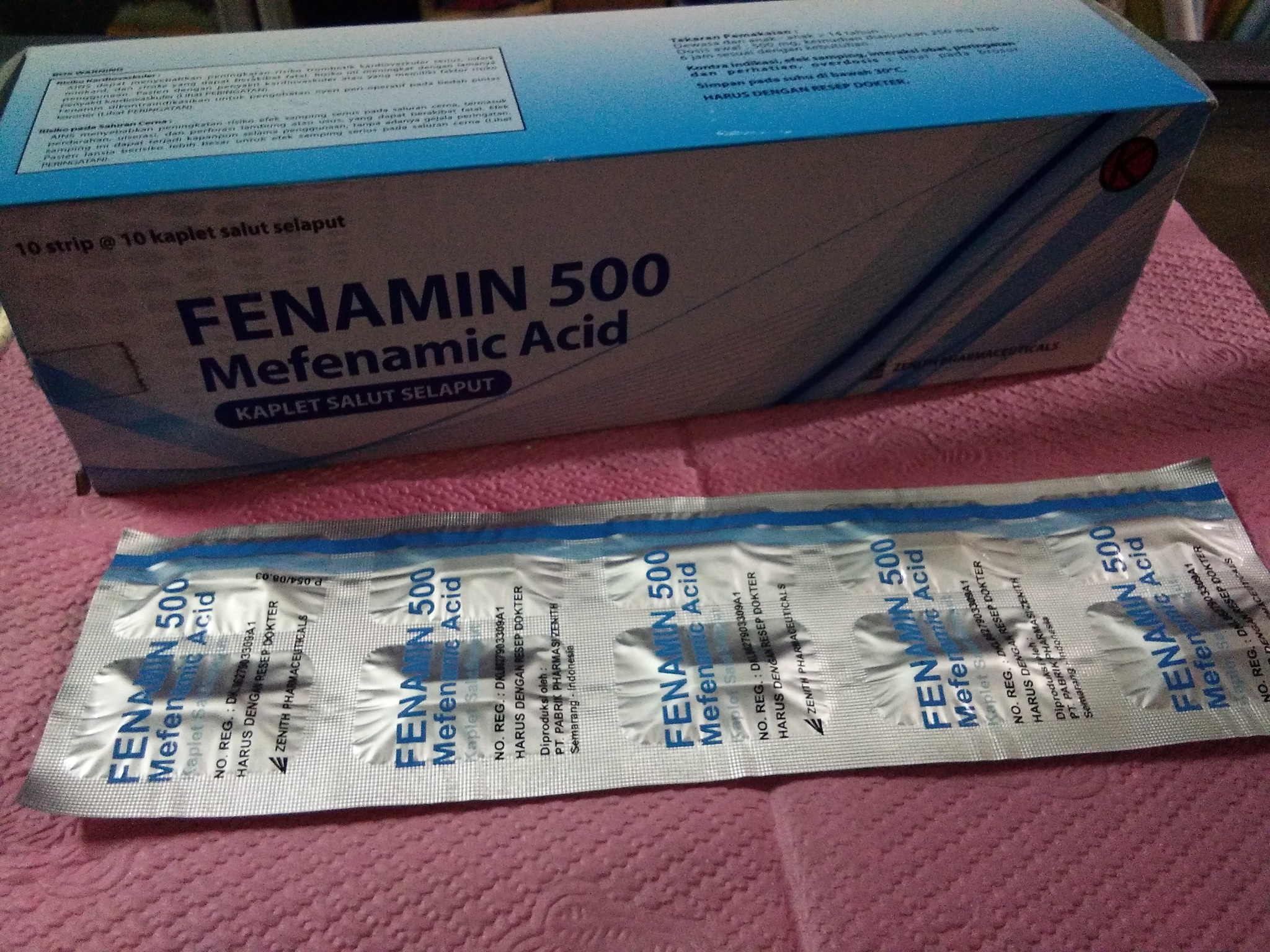 Jual Fenamin 500mg Mefenamic Acid by Zenith Pharmaceuticals TOKO Jual Fenamin 500mg Mefenamic Acid by Zenith Pharmaceuticals TOKO OBAT DHIYU
