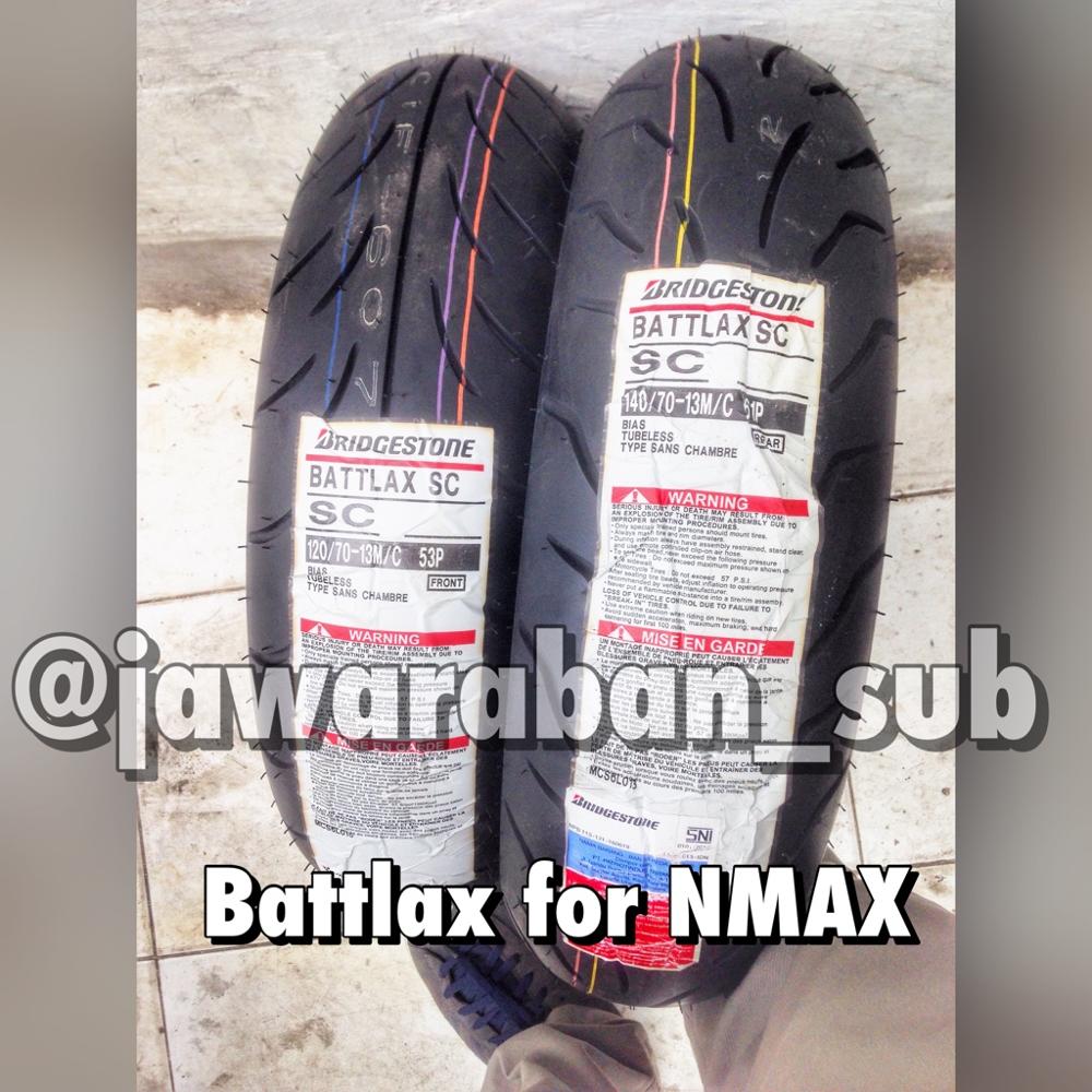 Jual Ban Yamaha NMAX Battlax SC 120 70 13 140 70 13 Depan
