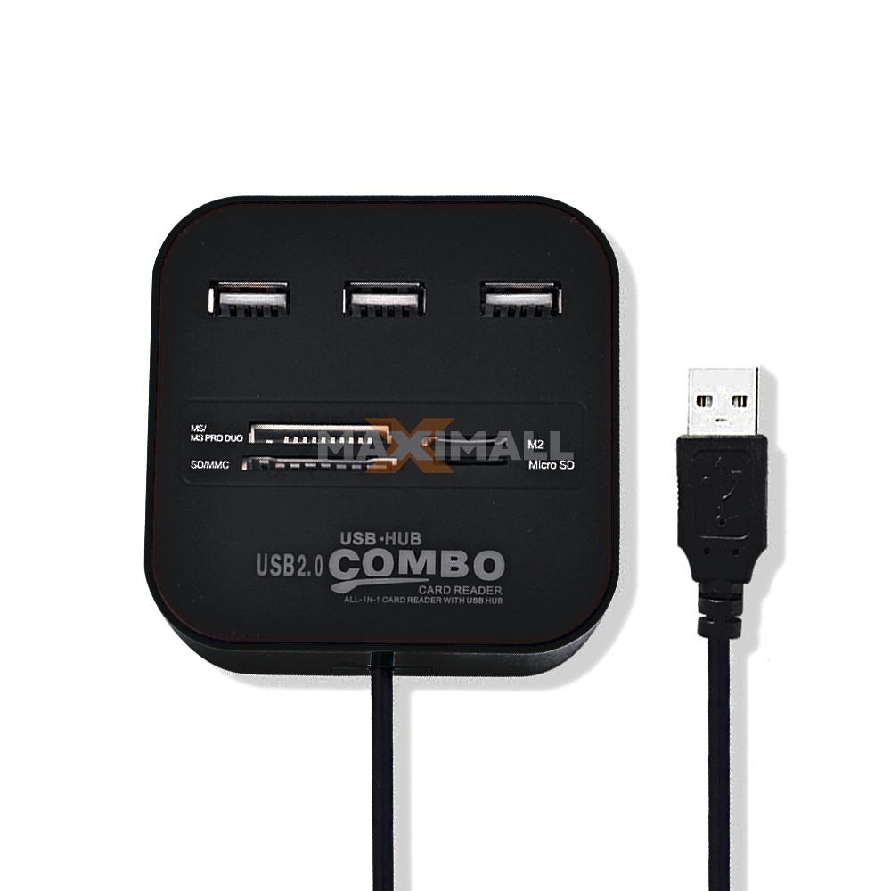 Card Reader Combo + Multi USB Hub 2.0 (SD/ MMC/ MS/ M2/ MicroSD)