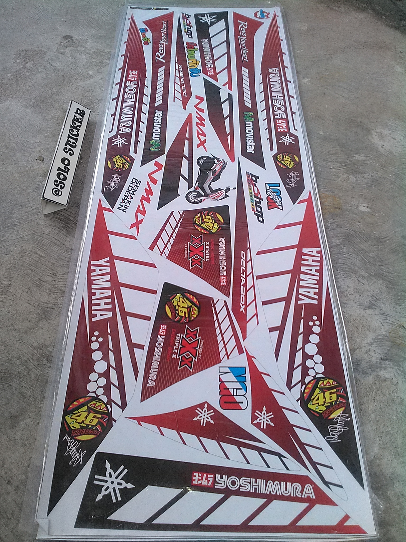 Jual Striping Sticker Lis Variasi Motor Yamaha N Max 3 Solo