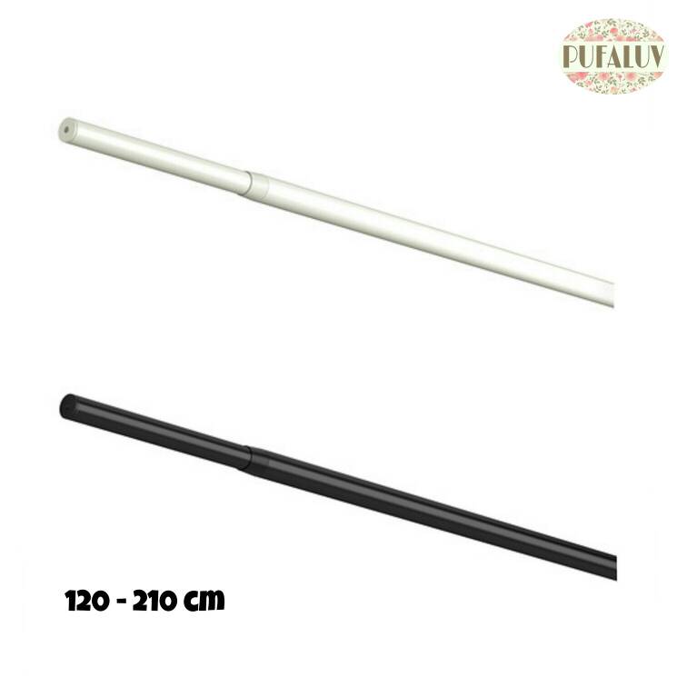 jual ikea racka batang tirai rel gorden 120 210cm hitam putih perak pufaluv jual ikea racka batang tirai rel gorden 120 210cm hitam putih perak pufaluv