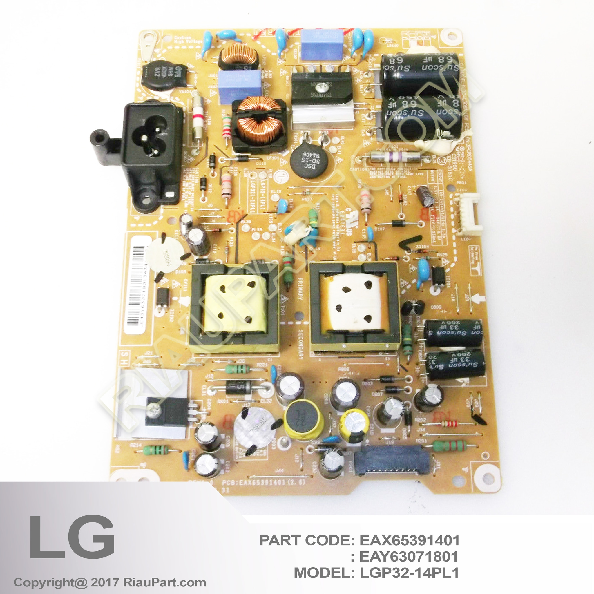 jual power supply regulator psu tv lg 32lv330 lgp32 14pl1 eax65391401 riau part jual power supply regulator psu tv lg 32lv330 lgp32 14pl1 eax65391401 riau part