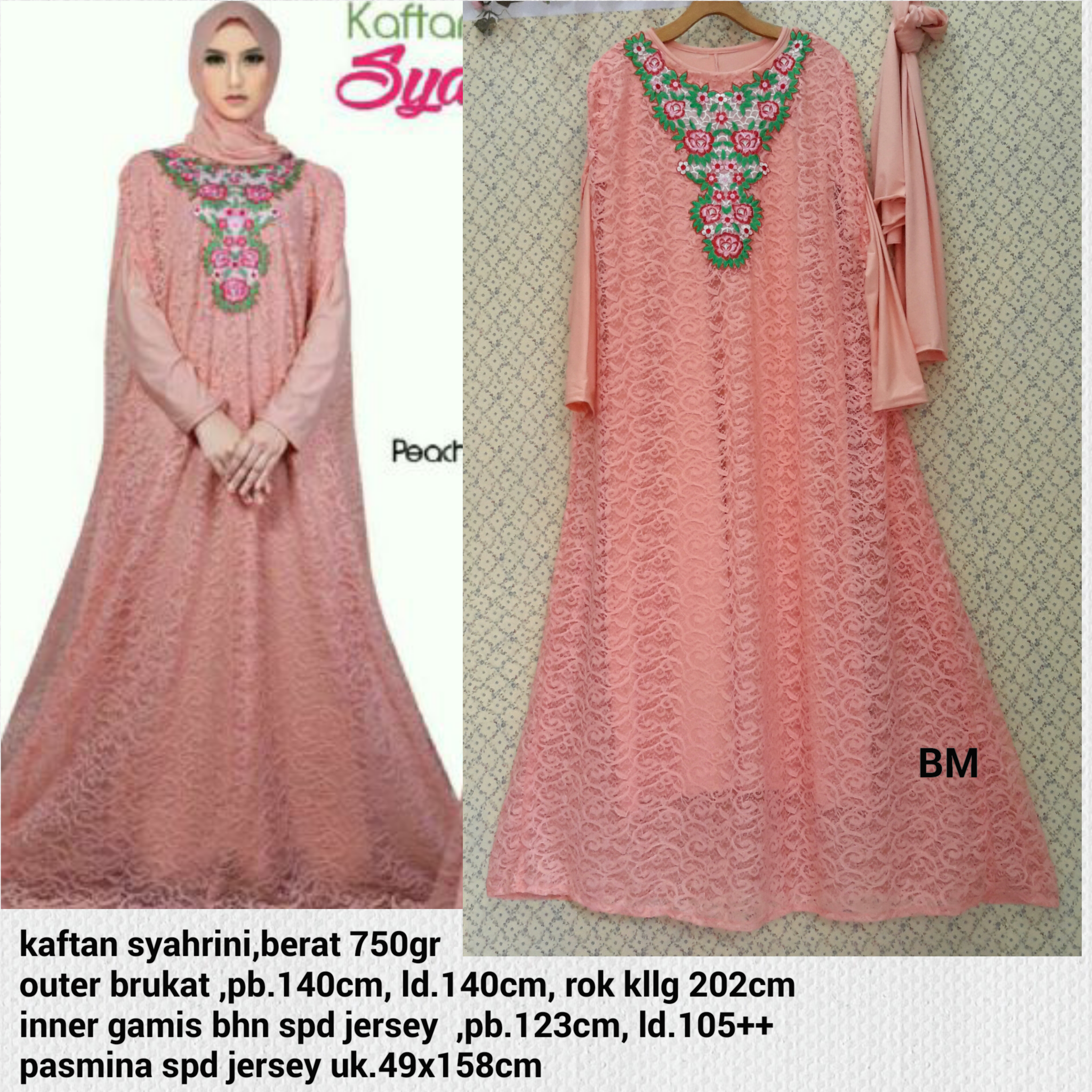 Baju Gamis Syahrini Murah Jual Kaftan Syahrini Salemouter Gamis Pasminabordir Cantikmurah