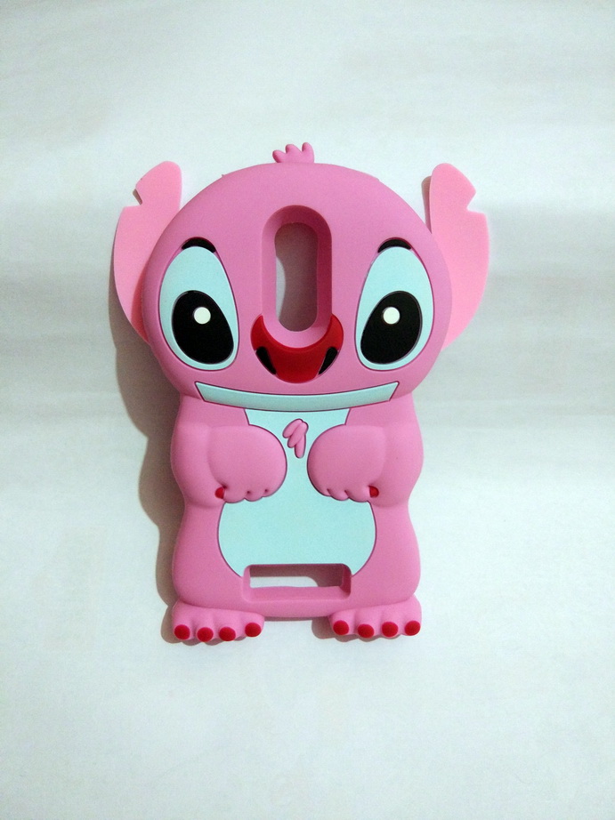 Xiaomi Redmi Note 3 Cartoon 3D Stitch Pink Soft Silicone Cover Case #4