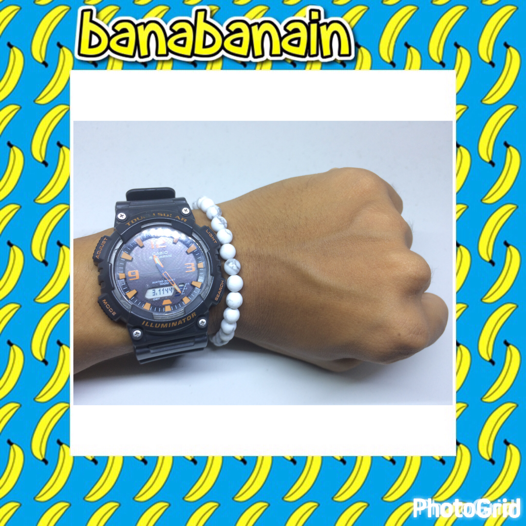 Gelang Batu asli Putih Howlite | 6mm Asli Batu Alam