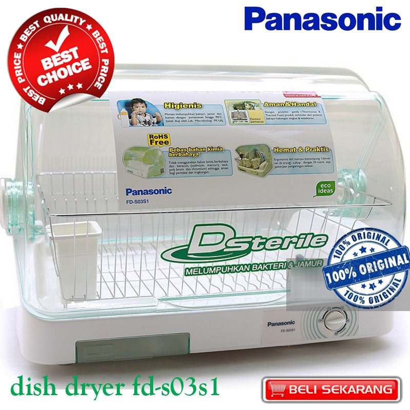 jual panasonic dish dryer fds03s1 alat pengering steril piring botol kappy store jual panasonic dish dryer fds03s1 alat pengering steril piring botol kappy store