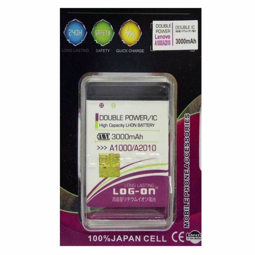 Jual LOG ON Baterai Double Power Lenovo A1000/A2010/VIBE A Battery Original -