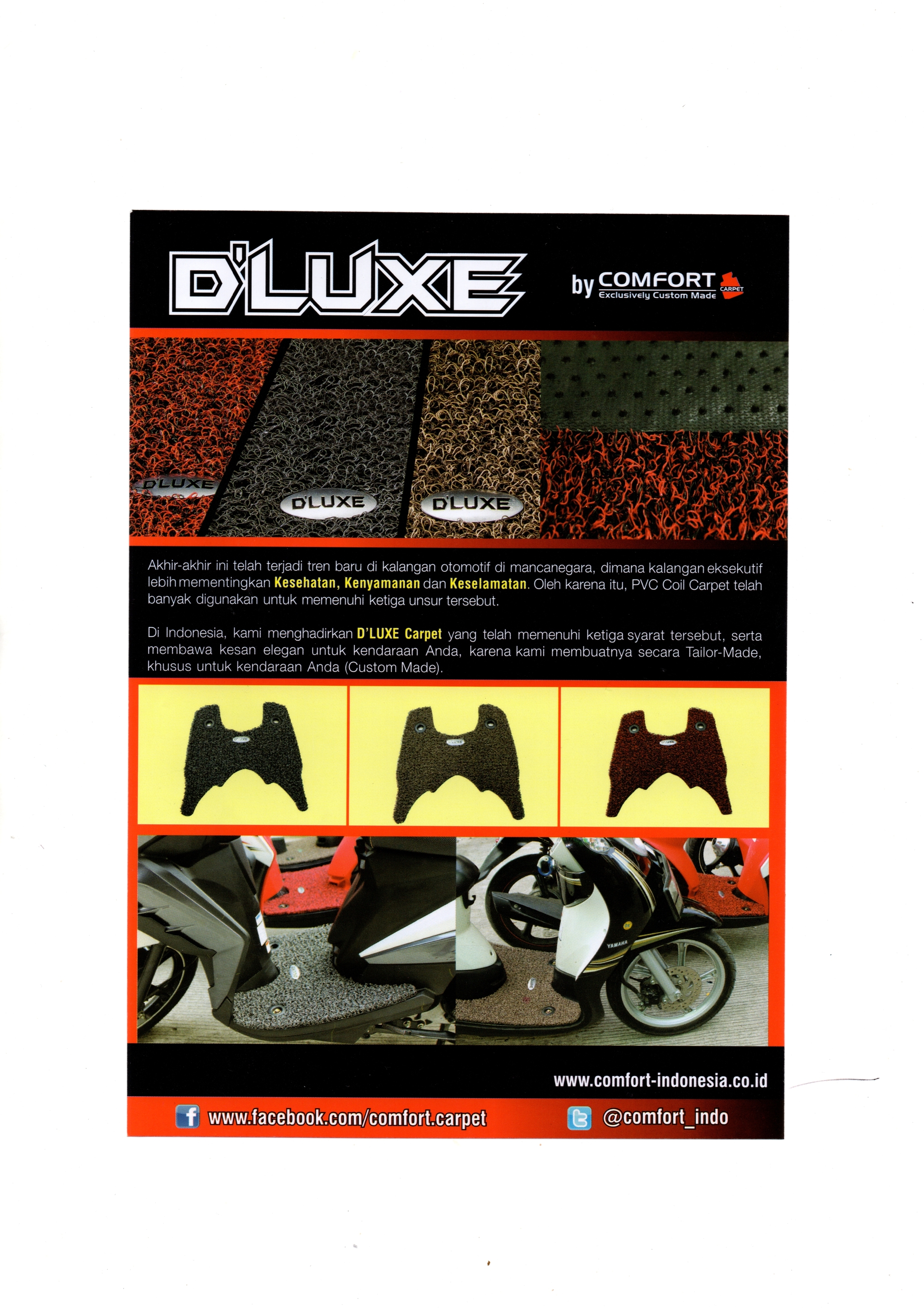 Jual Step Floor Motorcyle Mat Karpet Motor Matic Yamaha Nmax N