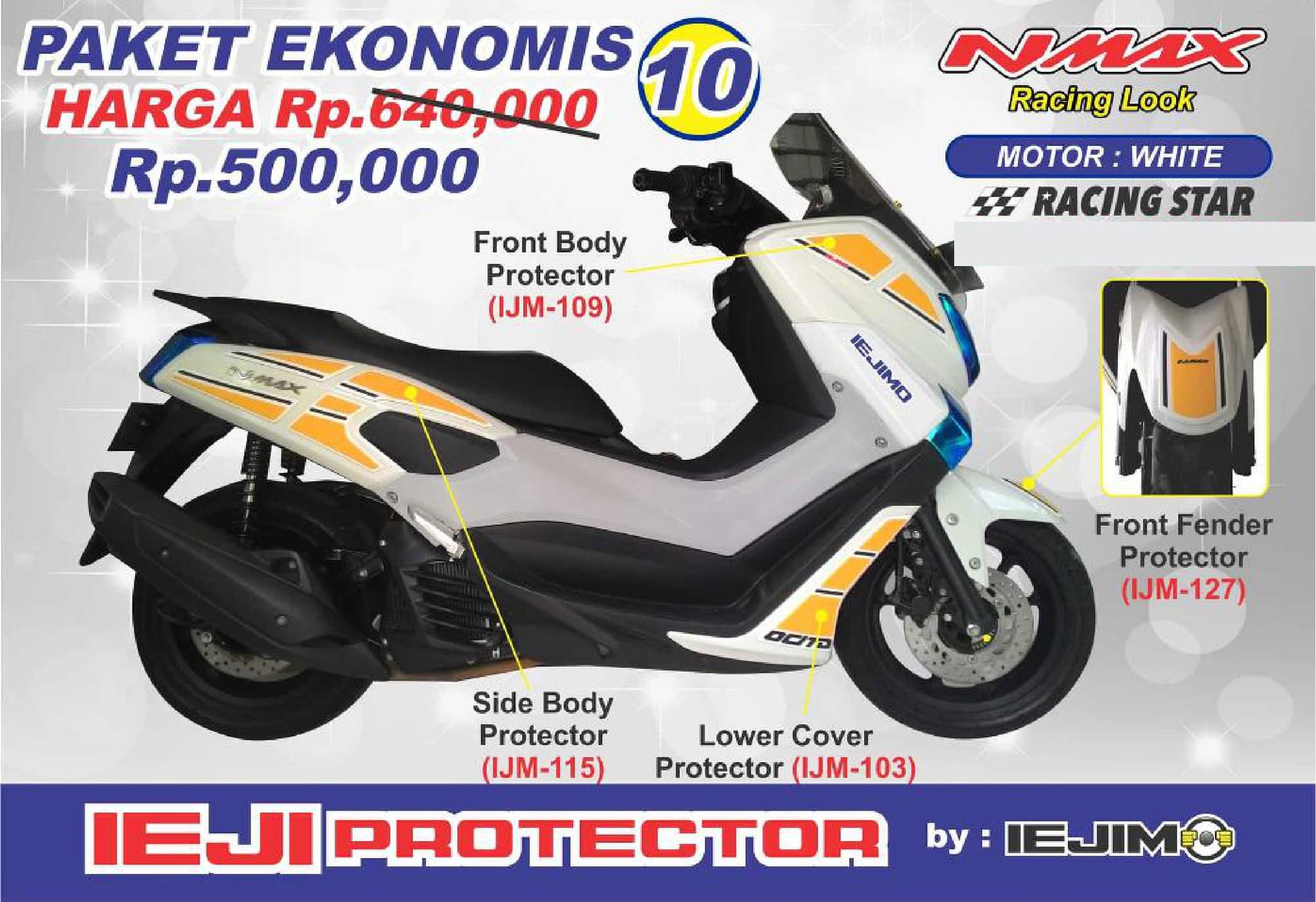 Jual AKSESORIS NMAX STRIPING NMAX PAKET EKONOMIS 2 BODY