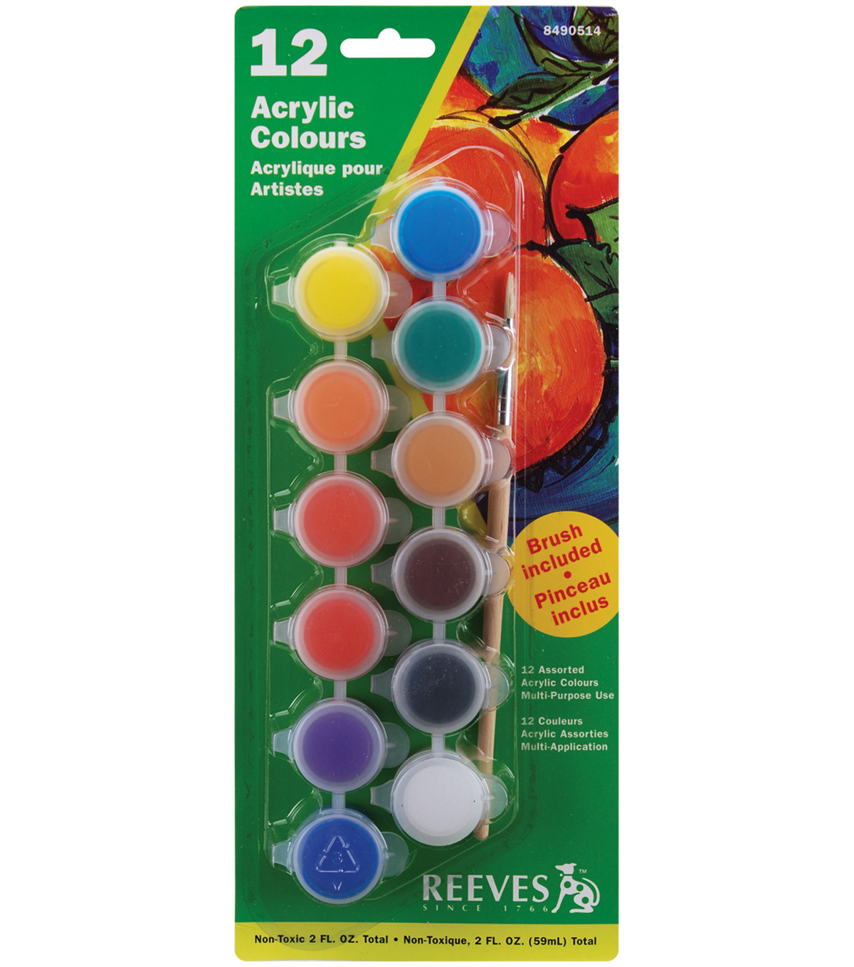 jual reeves acrylic colours set 12 pots brush reeves jual reeves acrylic colours set 12 pots brush reeves