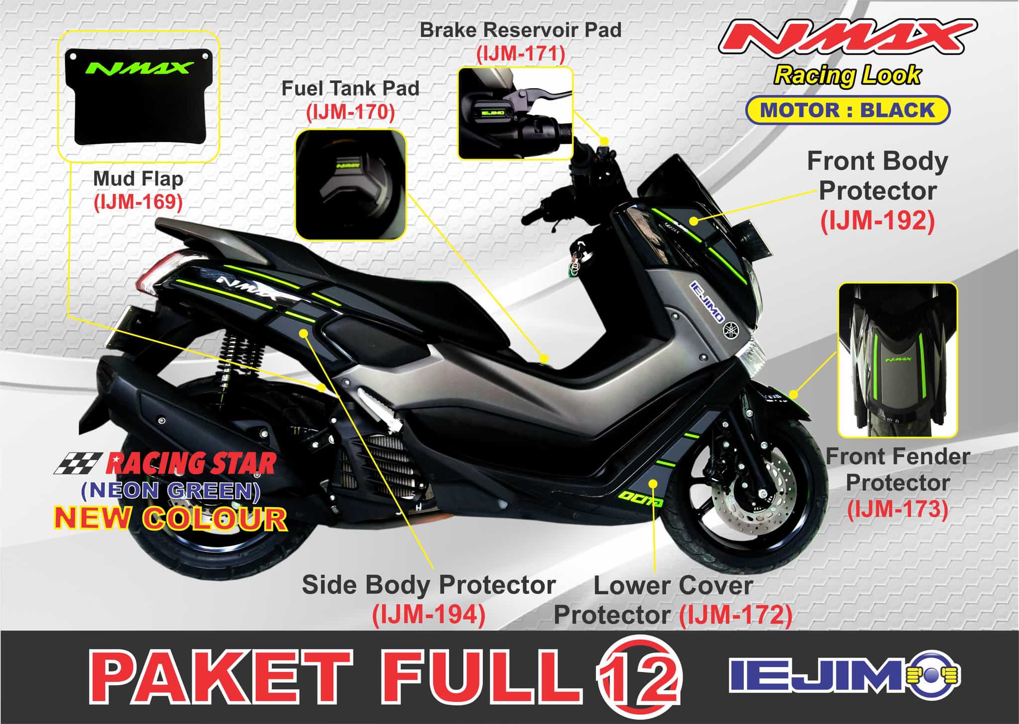 Jual Paket Body Ptotector Nmax Aksesoris Nmax Paket 1 Racing