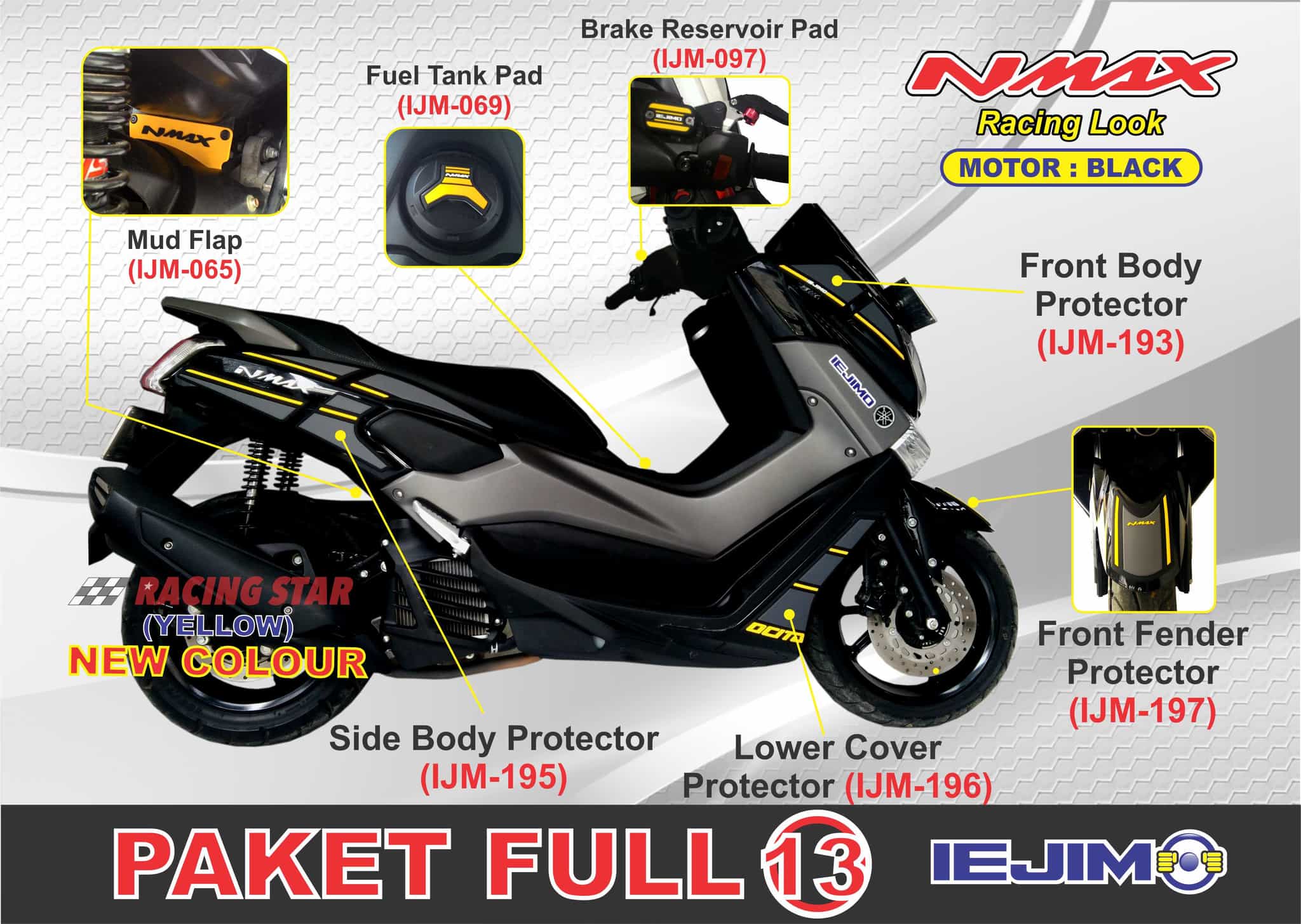 Jual Paket Body Ptotector Nmax Aksesoris Nmax Paket 1 Racing