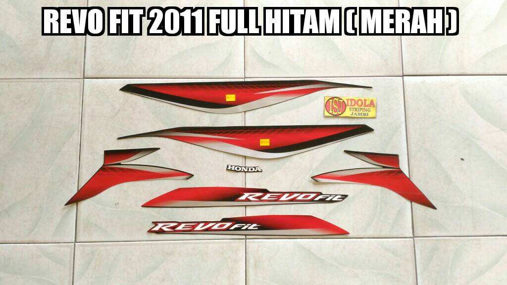 jual striping revo fit 2011 hitam merah idola striping jambi jual striping revo fit 2011 hitam merah idola striping jambi