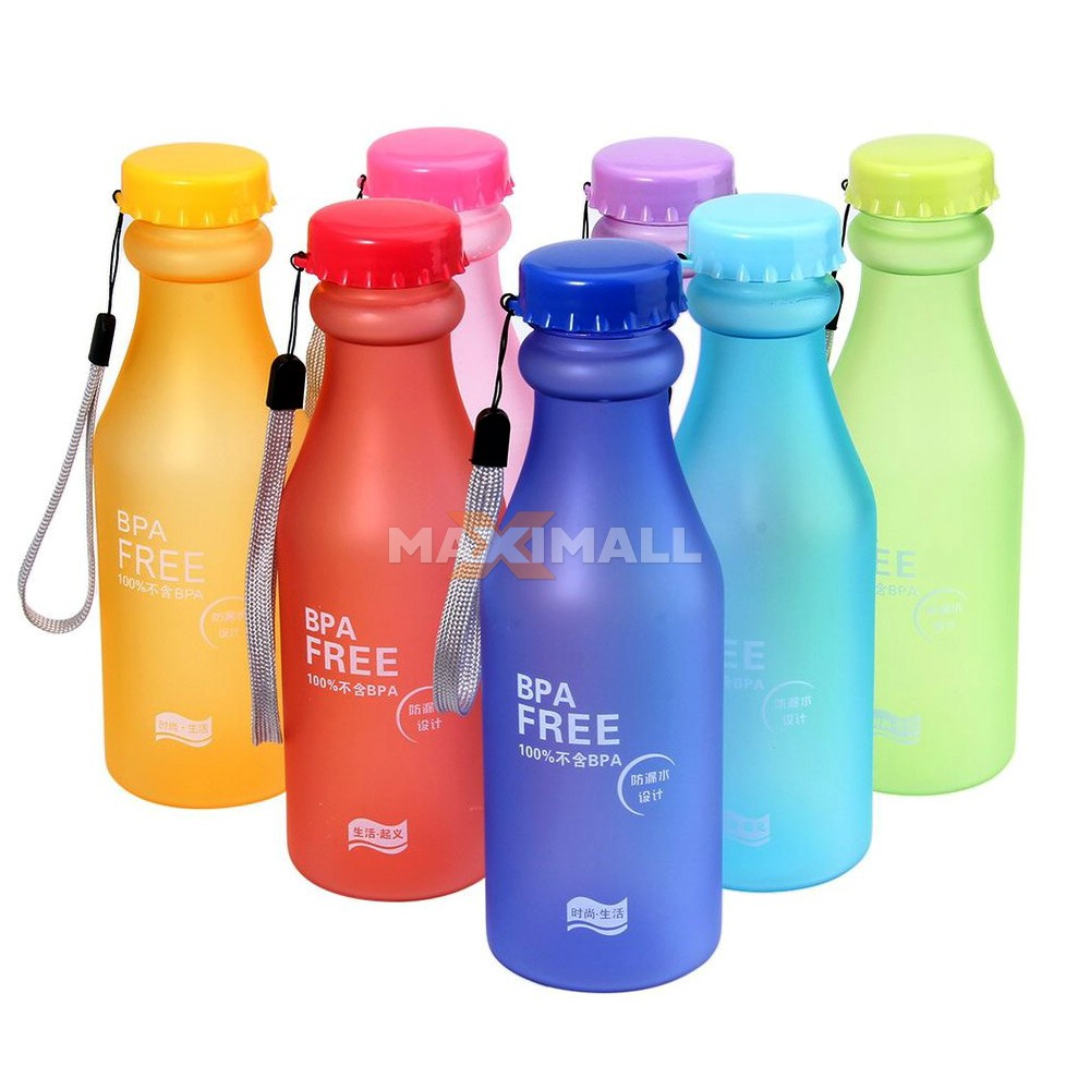 Botol Air Minum Rainbow/ Water Bottle Matte Color (BPA Free) 550 ml