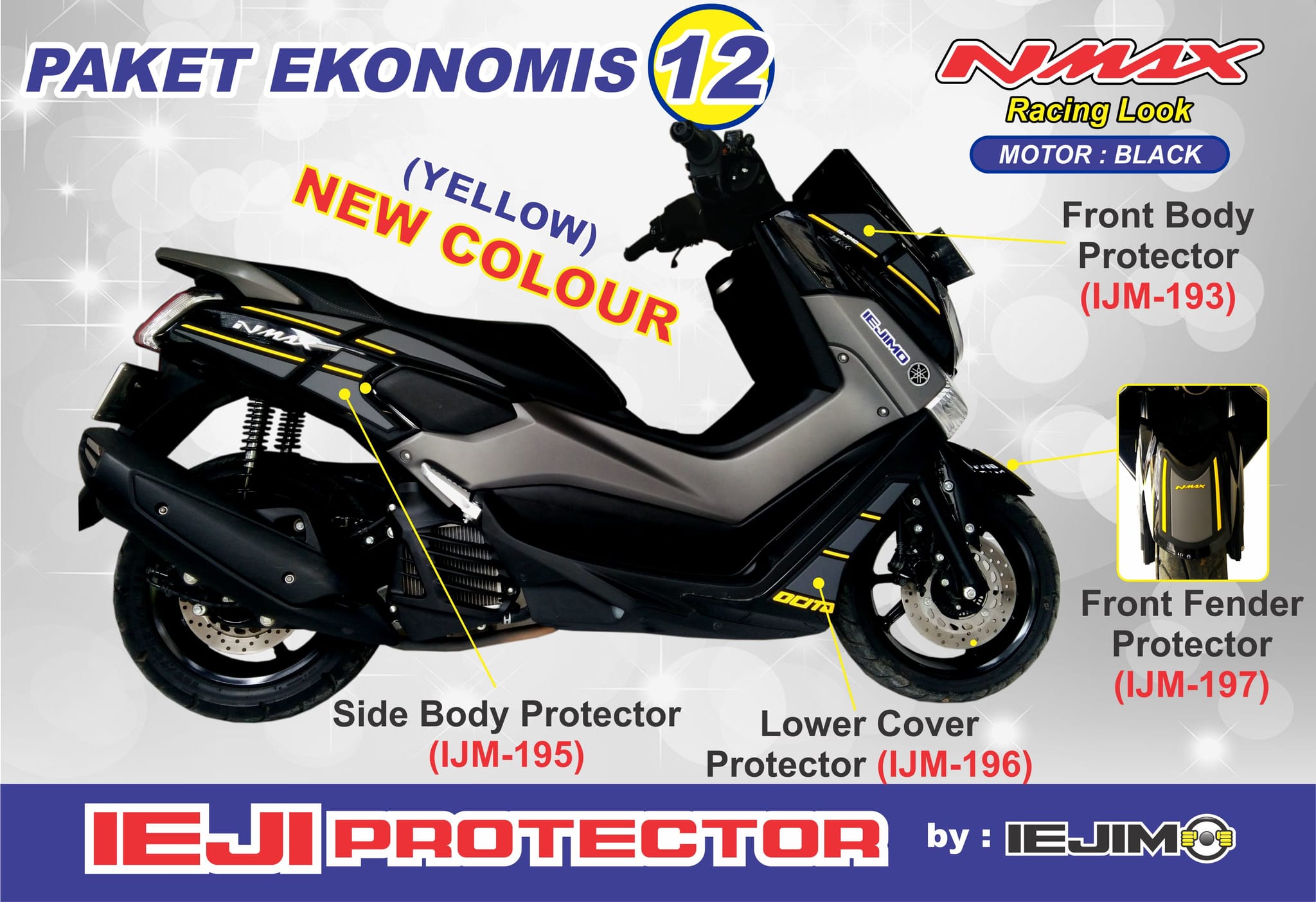 Jual AKSESORIS NMAX BODY PROTECTOR NMAX PAKET EKONOMIS 1