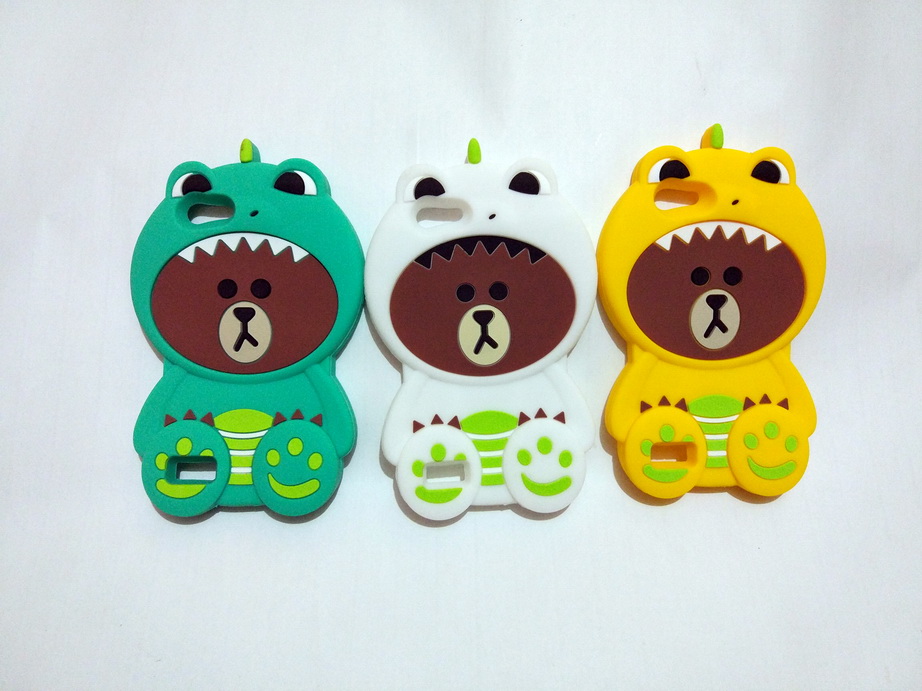 Oppo Neo 7 / A33 Cute 3D Tiger Hat Bear Soft Silicone Back Cover Case