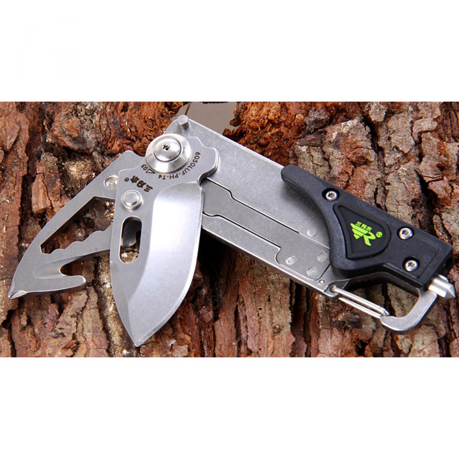 ... Jual 11in1 Pisau Lipat Edc Survival Outdoor Multifunction Knife Romusha Karambit Qtr Da 46 Folding Carabiner