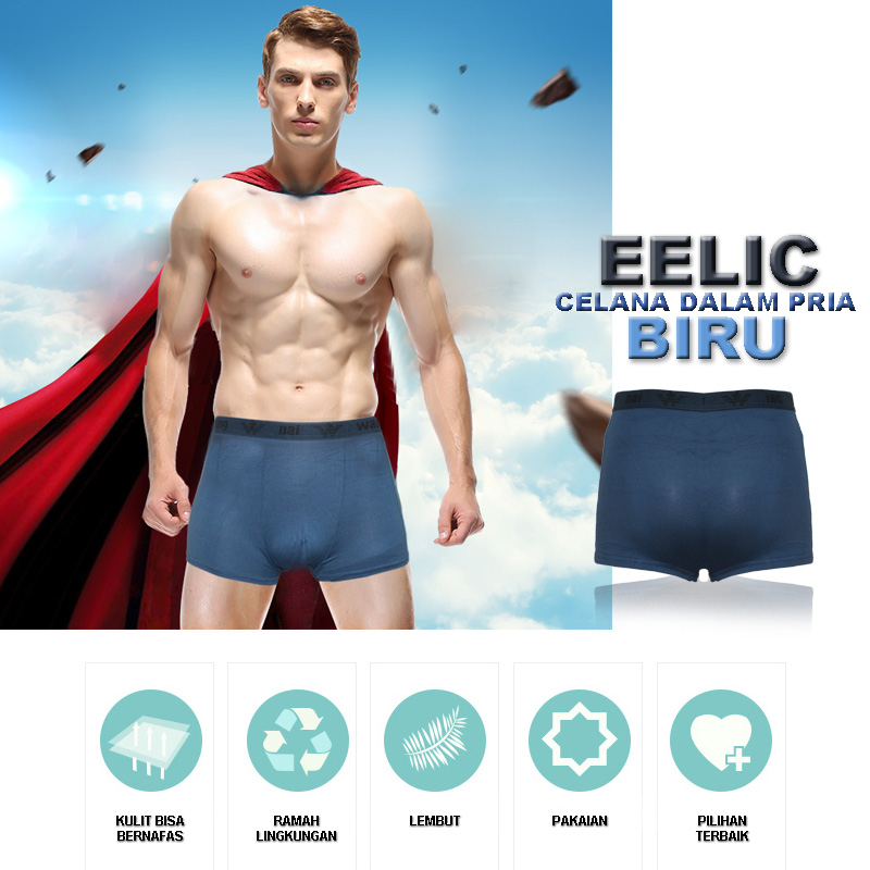 Jual EELIC CDP-2678 BIRU Celana Dalam Pria Polos Super Body - EELIC | Tokopedia