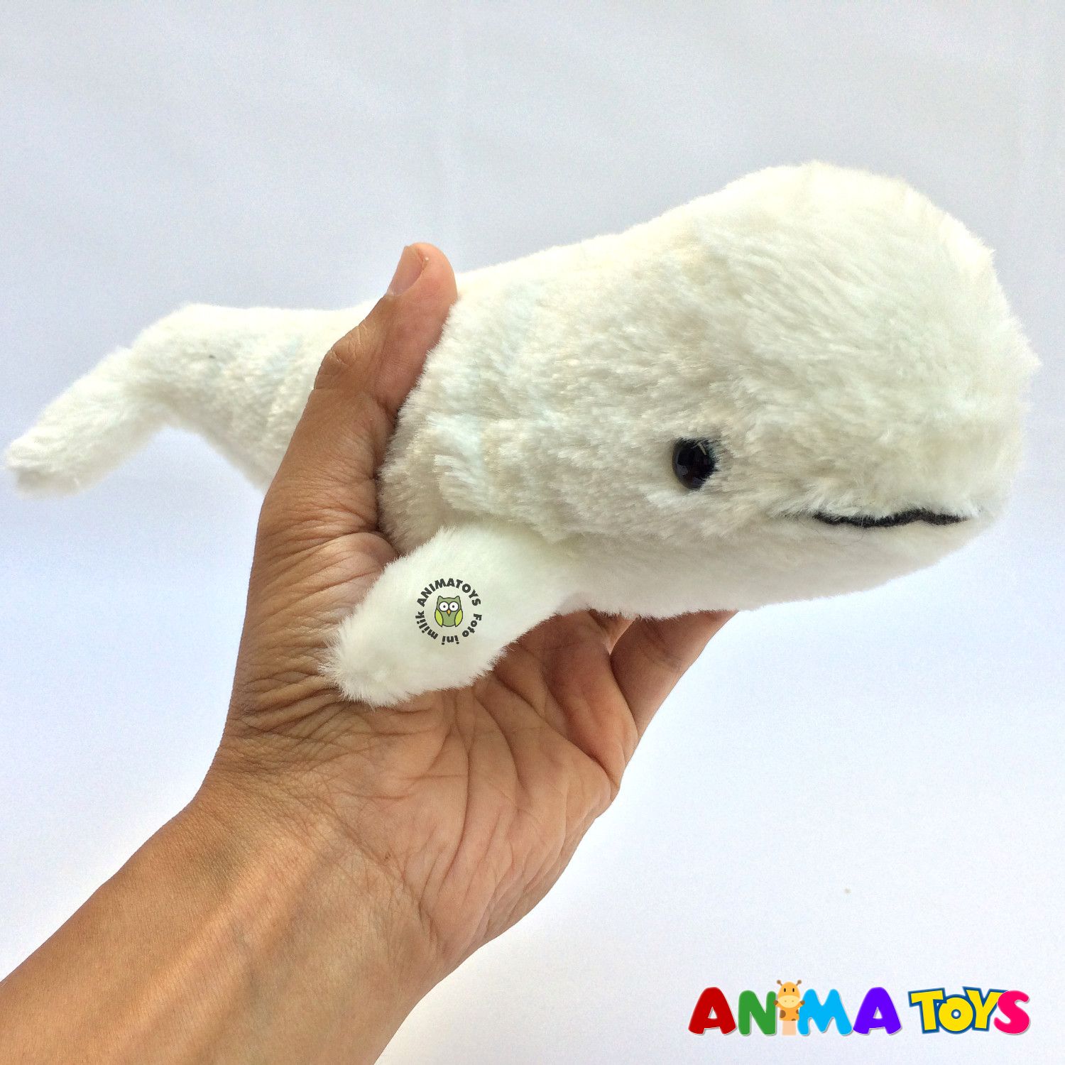Boneka Hewan Ikan Paus Beluga Whale Stuffed Animal Animatoys .