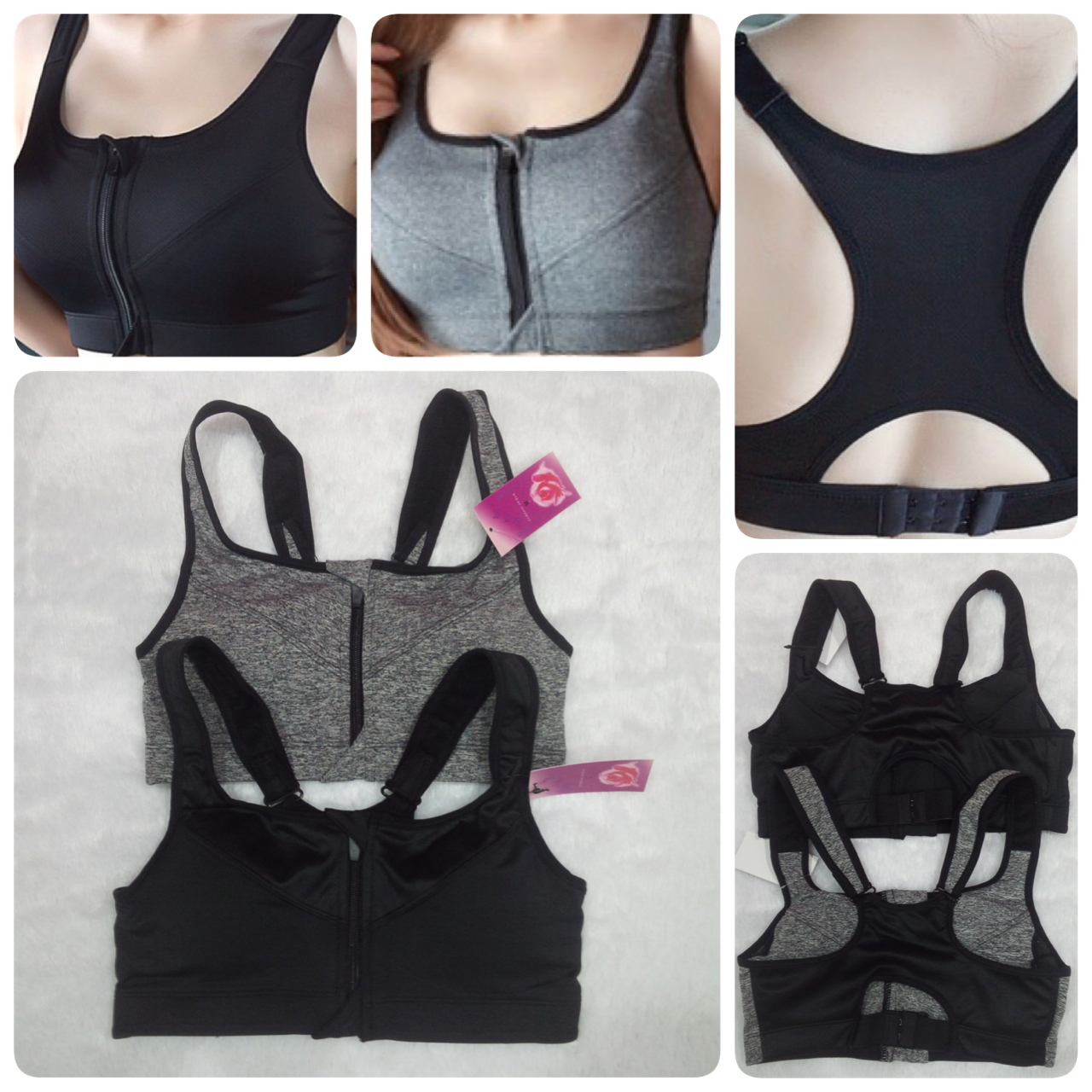 Zipper Sport Bra - Sport Bra Resleting