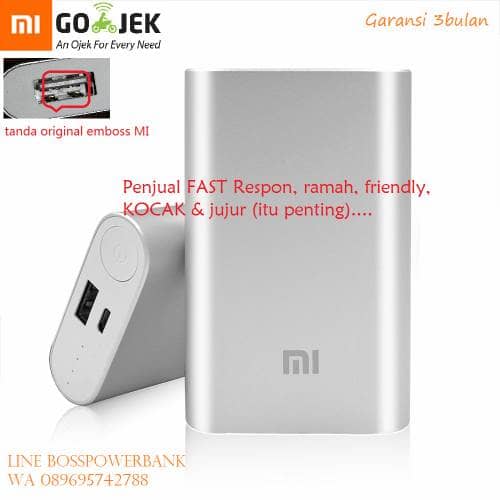 jual promo powerbank xiaomi 10000mah small original jual promo powerbank xiaomi 10000mah small original