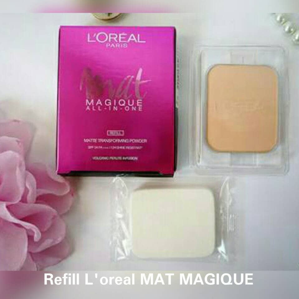 Jual REFILL L'OREAL Loreal MAT MAGIQUE All In One - Bedak Two Way Cake - Oro Bellezza | Tokopedia