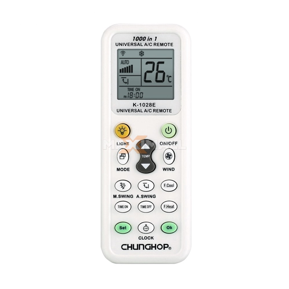 Remote Control AC Air Conditioner Universal - Chunghop K-1028E (LED)