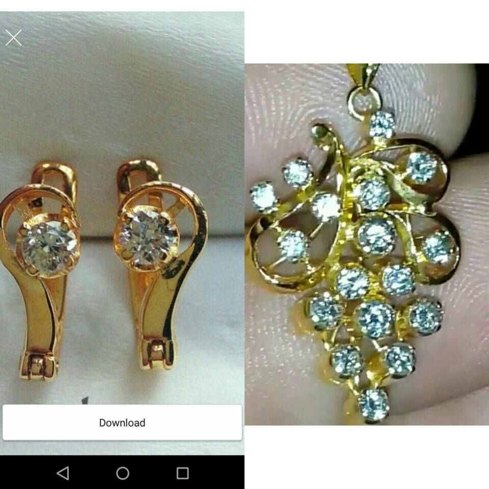liontin berlian emas kuning