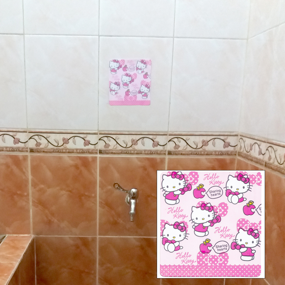 Jual Sticker Dinding Keramik Kaca Kamar Mandi Dapur Hello Kitty Apel