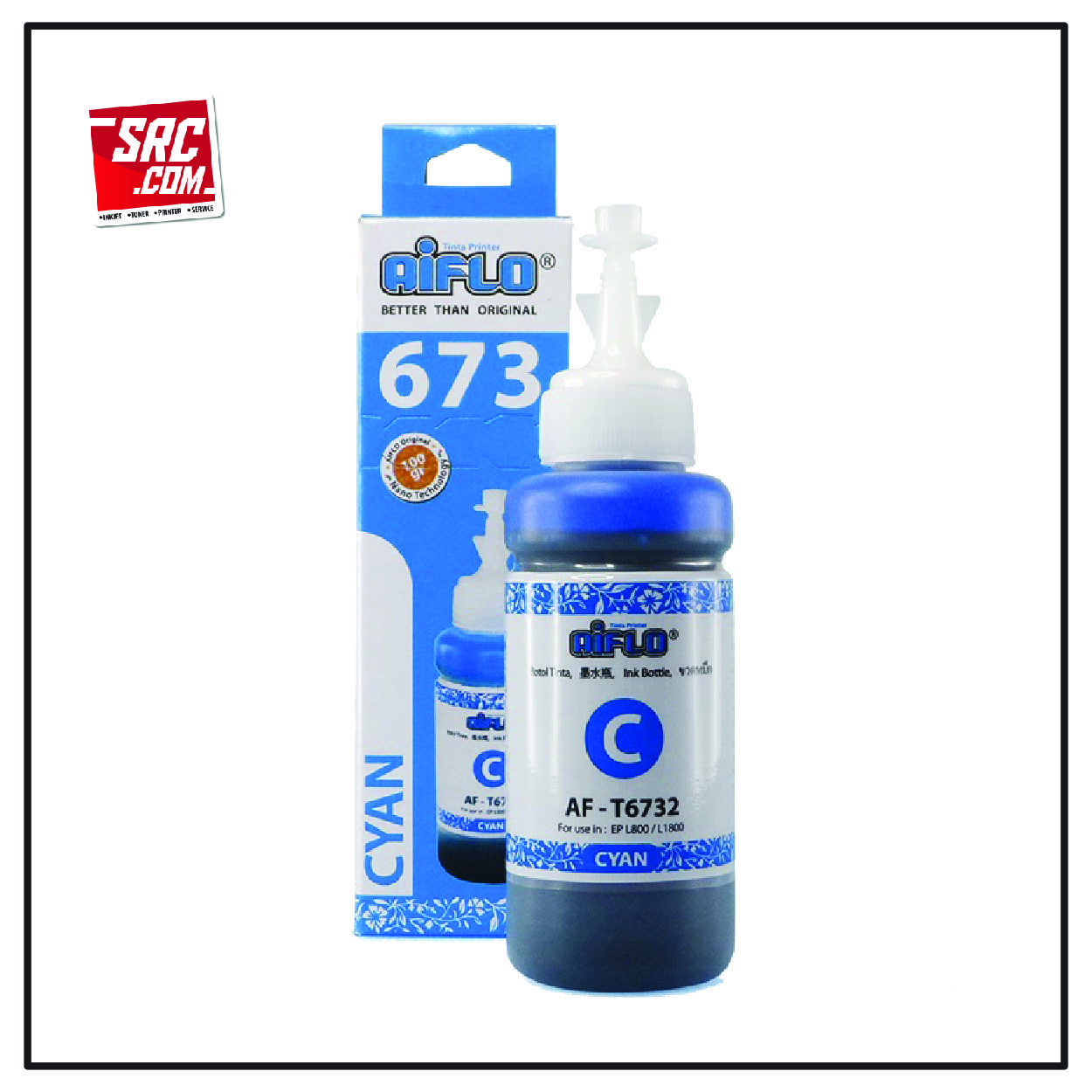 Tinta Printer Epson 673 L-series L800 L805 L1800 - 100ml (Light Cyan)