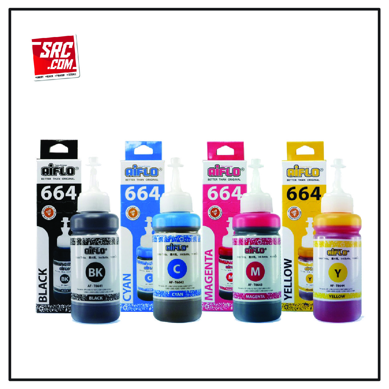 Aiflo 664 Paket Komplit Untuk Printer Epson L100 L350 L1300