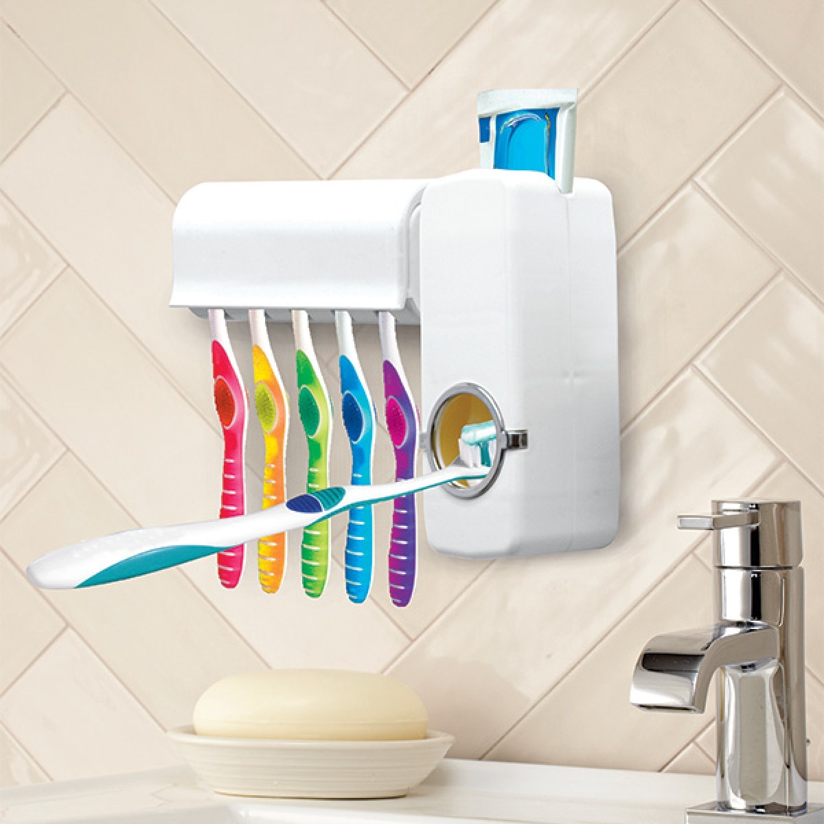 Dispenser Odol Dan Tempat Sikat Gigi - Toothpaste Dispenser Jx-2000