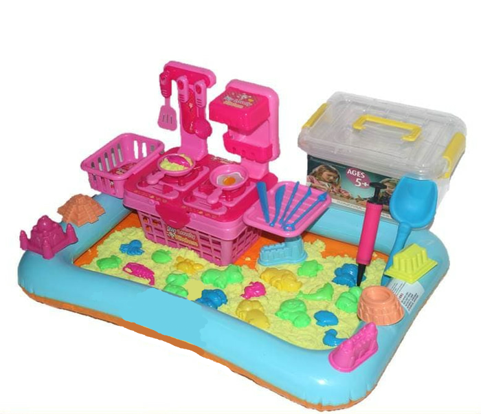 Pasir Kinetik 2kg Play Magic Sand Kitchen Set Pasir Ajaib Mainan Anak.