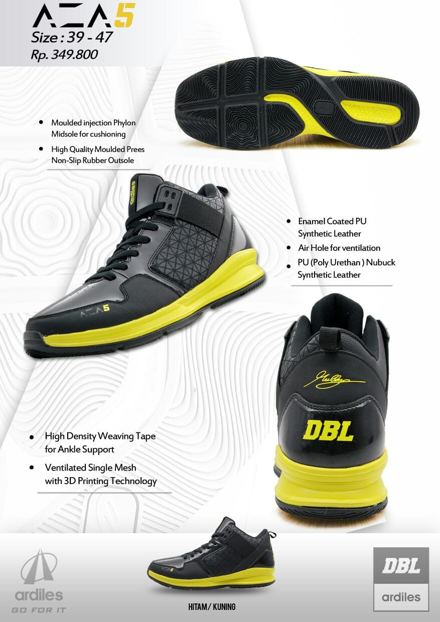 Jual Sepatu Basket Dbl Ardiles Aza5 Aza 5 Limited Edition Original Anak Lampu Eboy Black Dan
