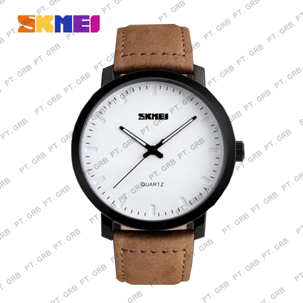 Jam Tangan Pria/Wanita Analog SKMEI 1196 Black Brown Water Resistant 50M