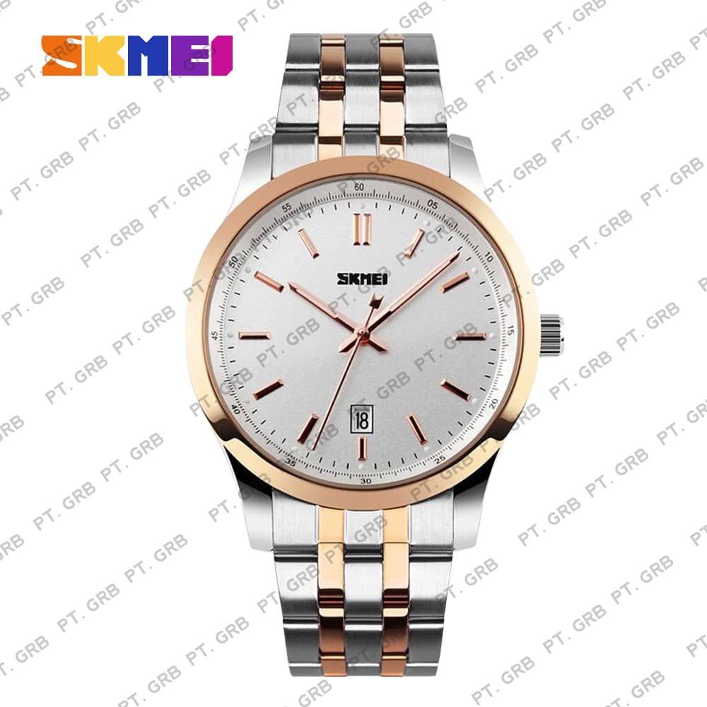 Jam Tangan Pria/Wanita Analog SKMEI 1125 Rose Gold Water Resistant 30M