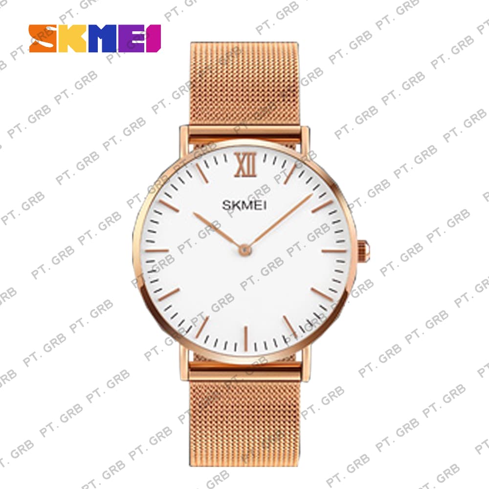 Jam Tangan Pria/Wanita Analog SKMEI 1181 Rose Gold Water Resistant 30M