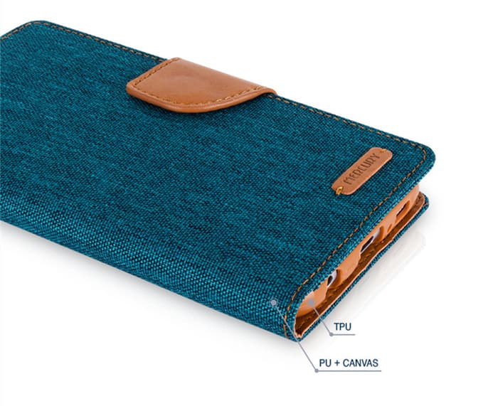 Lenovo A6600 Flip Case Goospery Wallet Canvas Diary Cover Casing