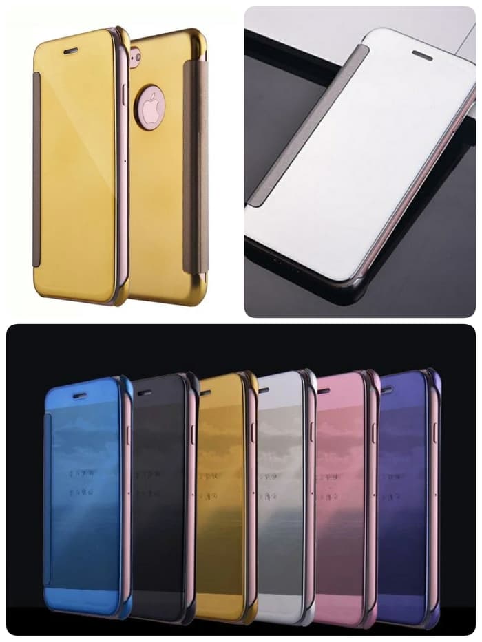 iPhone X iPhoneX Flip Mirror Case Hard Cover Back Casing Transparant