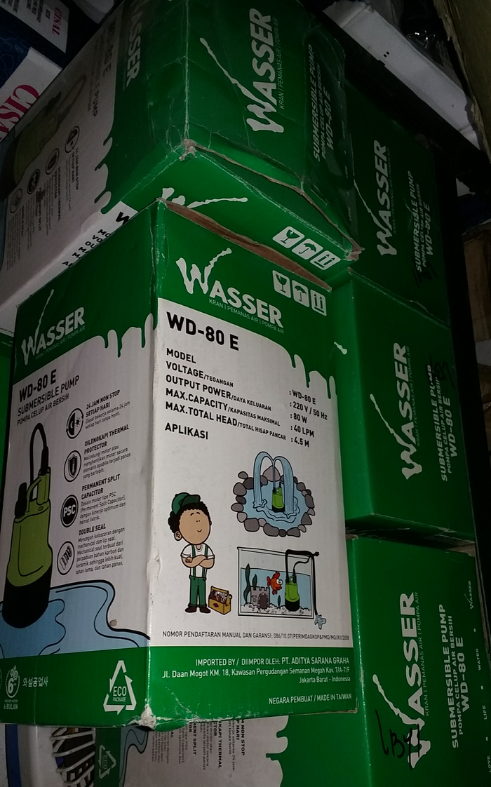 Pompa celup wasser air bersi WD-80 E pompa air wasser