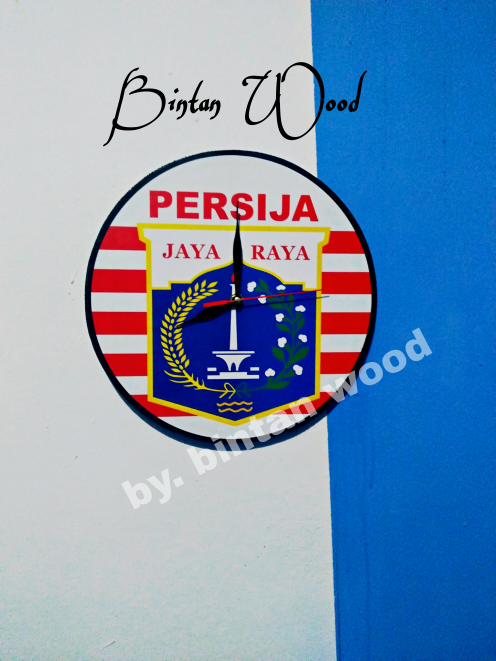 jam dinding kayu klub bola persija-JAKMANIA- MURAH