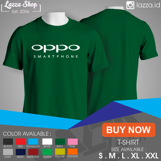 Kaos  Baju  T-shirt Oppo Smartphone Kualitas Distro Murah Keren