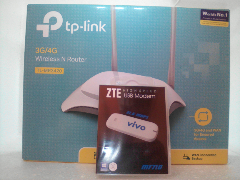 PAKET Wireless N Router TL - MR3420 dengan Modem USB 3G All GSM